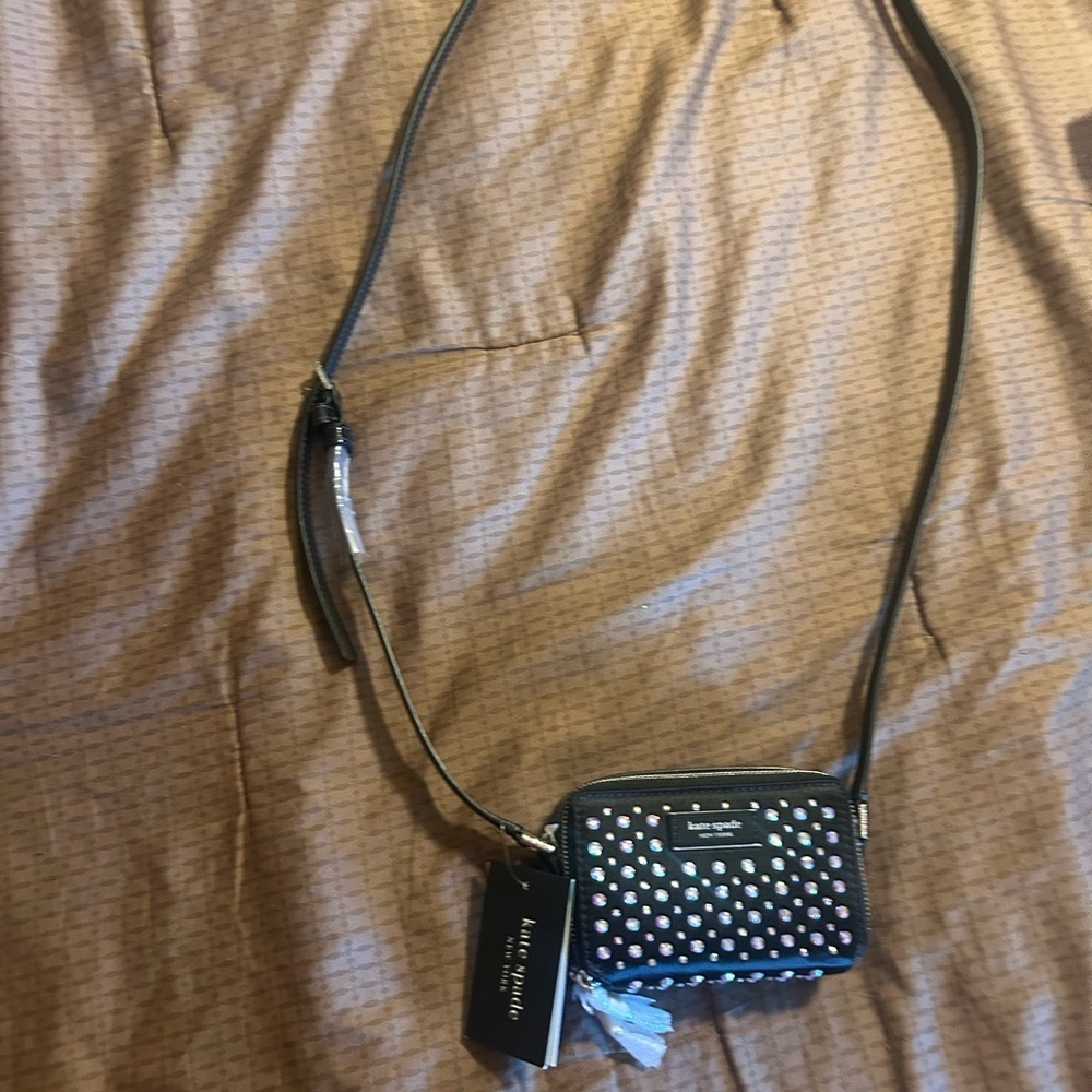 Kate Spade Black and Silver Studded Crossbody micro bag - Picture 4 of 15